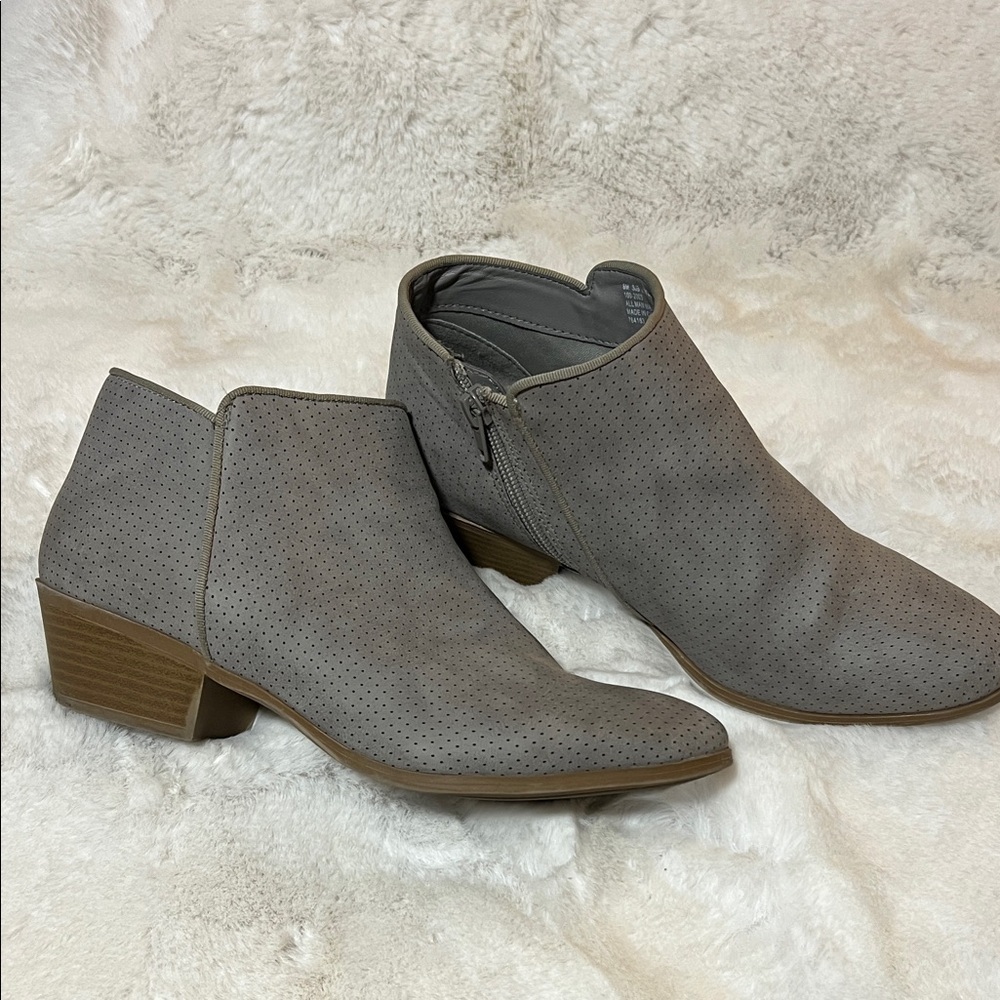 St. John's Bay Taupe Perforated Ankle Booties